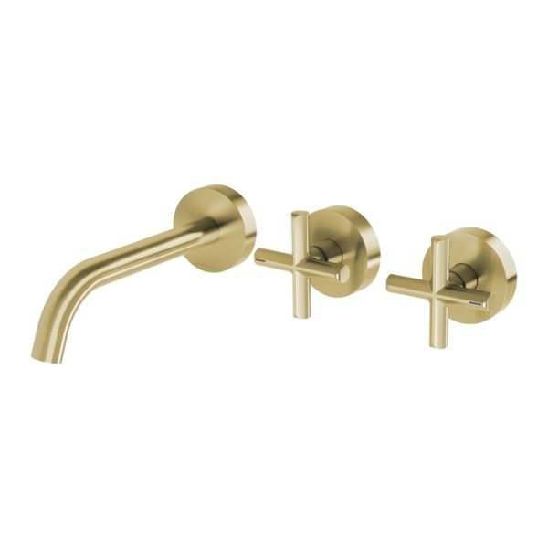 Vivid Slimline Plus Wall Basin Bath Outlet Brushed Brass