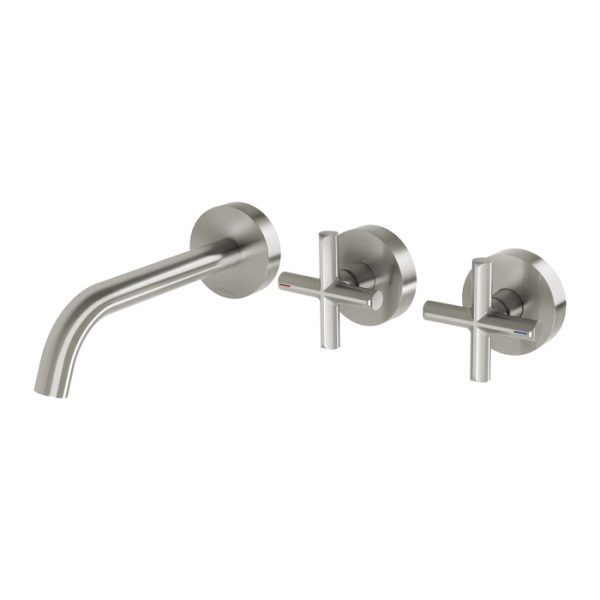 Vivid Slimline Plus Wall Basin Bath Outlet Brushed Nickel