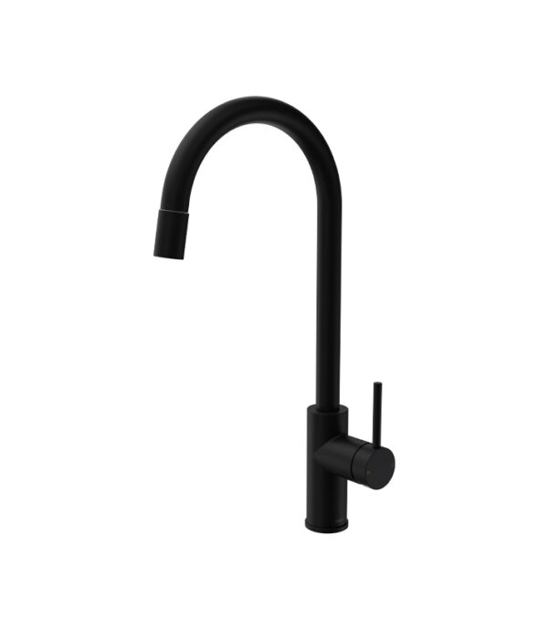 Elli Sink Mixer Pull Out Round Spout Matt Black from Parisi