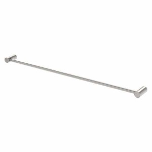 Vivid Slimline 800mm Single Towel Rail Brushed Nickel