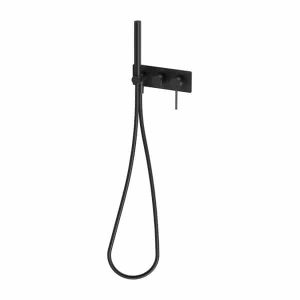 Vivid Slimline Wall Mixer Handshower Matt Black