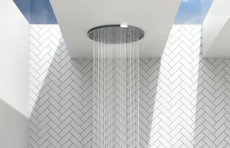 Vivid Slimline Flush Round 300mm Shower Rose <strong>Chrome</strong> - Image 2