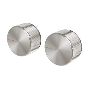 Axia Twin Shower Bath Mixer Brushed Nickel