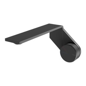 Axia 200mm Wall Basin Bath Mixer Set Matt Black