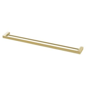 Gloss Double Towel Rail 800mm Brushed Brass