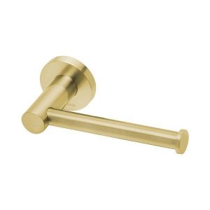 Radii Toilet Roll Holder RP Brushed Brass Round Plate