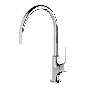 Vivid Slimline Oval Sink Mixer 160mm Gooseneck Chrome