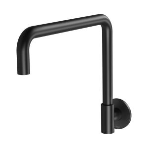 Vivid Slimline Plus Wall Sink Outlet 240mm Squareline Matt Black