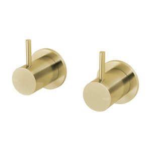 Vivid Slimline Wall Top Assemblies Brushed Brass