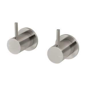 Vivid Slimline Wall Top Assemblies 15mm Extended Spindles Brushed Nickel