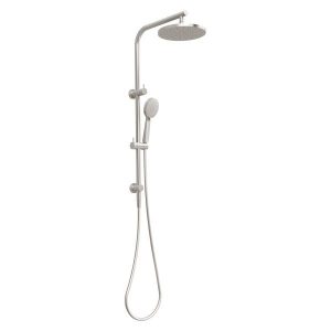 Vivid Slimline Twin Shower Brushed Nickel