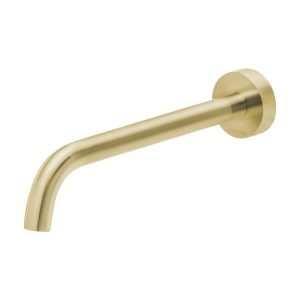 Vivid Slimline Bath Outlet 230mm Curved Brushed Brass