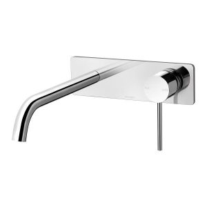 Vivid Slimline SwitchMix Wall Basin / Bath Mixer Set 230mm Fit-Off Kit  Chrome