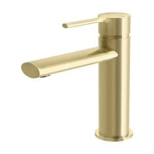 Vivid Slimline Oval Basin Mixer Brushed Brass