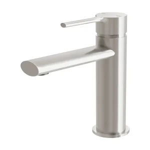 Vivid Slimline Oval Basin Mixer Brushed Nickel