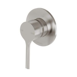 Vivid Slimline Oval Shower - Wall Mixer Brushed Nickel