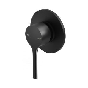 Vivid Slimline Oval Shower - Wall Mixer Fit-Off Kit Matt Black
