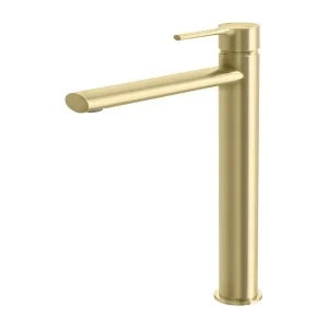 Vivid Slimline Oval Vessel Mixer Brushed Brass