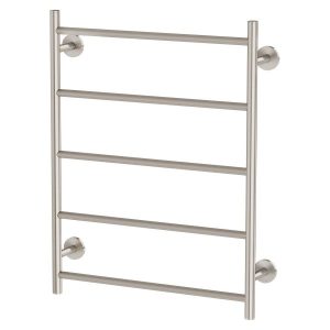 Radii Towel Ladder Round Plate Brushed Nickel 550 x 740mm