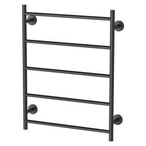 Radii Towel Ladder Round Plate Matt Black 550 x 740mm