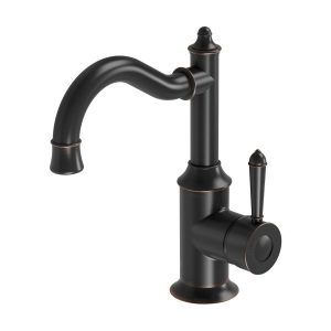 Nostalgia Basin Mixer 160mm Shepherds Crook <strong>Black</strong>