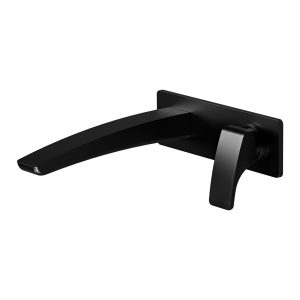 Rush Wall Bath Mixer Set 180mm Matt Black