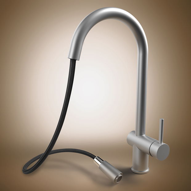BREEZE-SINK-MIXER-BRUSHED-NICKEL-PACO-JAANSON Pull Out Sink Mixers - Paco Jaanson Breeze Sink Mixer Brushed Nickel