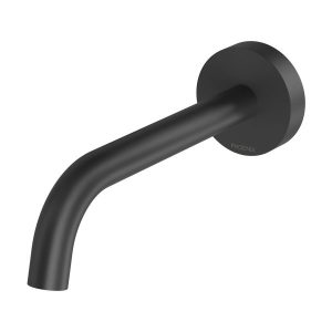 Vivid Slimline Plus Wall Basin / Bath Outlet 180mm Matt Black