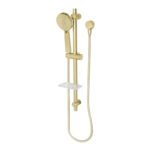 Vivid Slimline Rail Shower Brushed Brass