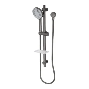 Vivid Slimline Rail Shower Brushed Carbon
