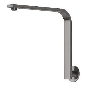 Vivid Slimline High-Rise Shower Arm Round Plate Brushed Carbon