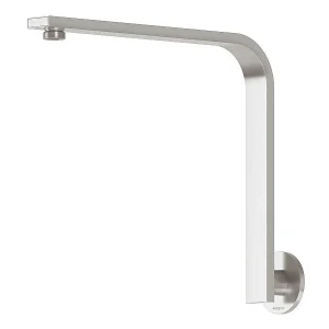 Vivid Slimline High-Rise Shower Arm Round Plate Brushed Nickel