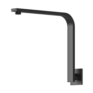 Vivid Slimline High-Rise Shower Arm Square Plate Matt Black