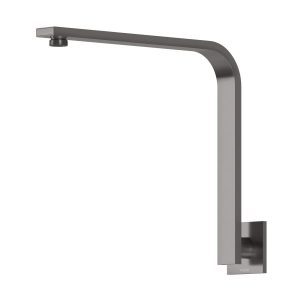 Vivid Slimline High-Rise Shower Arm Square Plate Brushed Carbon