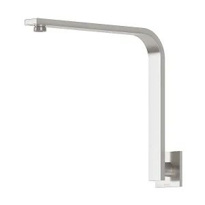 Vivid Slimline High-Rise Shower Arm Square Plate Brushed Nickel
