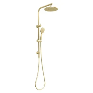 Vivid Slimline Twin Shower Brushed Brass