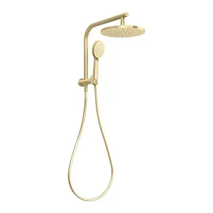 Vivid Slimline Compact Twin Shower Brushed Brass