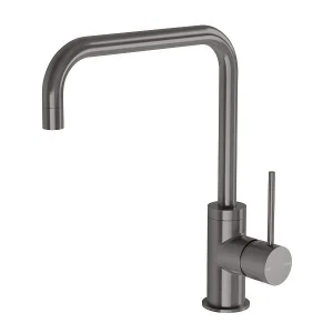 Vivid Slimline Sink Mixer 220mm Squareline Brushed Carbon