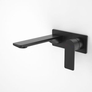 Urbane II Wash Basin/Bath Mixer Rectangle Cover Plate 180mm Matt Black
