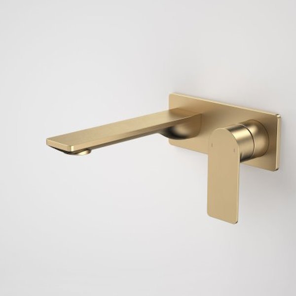 Urbane II Wash Basin/Bath Mixer Rectangle Cover Plate 180mm Brushed Brass
