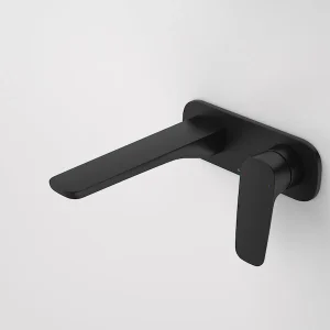 Caroma Contura II Wall Basin/Bath Mixer 180mm Matt Black