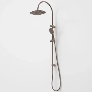 Caroma Contura II Rail Shower with Overhead Brushed Bronze