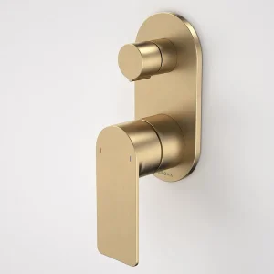 Urbane II Bath/Shower Mixer w/Diverter Round Cover Plate Brushed Brass