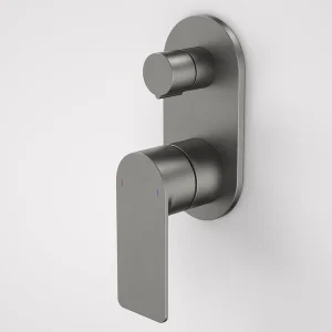 Urbane II Bath/Shower Mixer w/Diverter Round Cover Plate Gunmetal