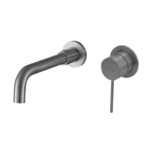 City Life Inox Wall Mounted Basin Mixer with Spout Gun Metal