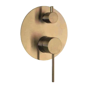City Life Inox Shower or Bath Diverter Mixer Brushed Bronze