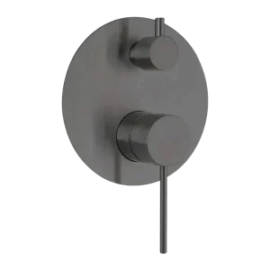 City Life Inox Shower or Bath Diverter Mixer Gun Metal