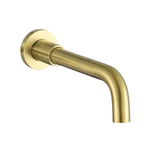 City Life Inox 190mm Wall Bath Spout Brushed Brass