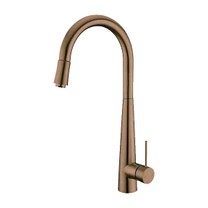 City Life Inox Pull Out Kitchen Sink Mixer Brushed Bronze