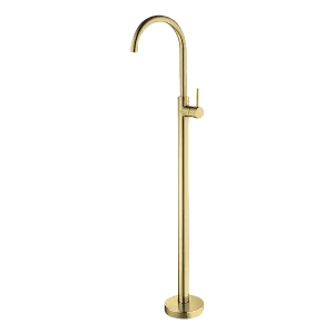 City Life Inox Freestanding Bath Filler Brushed Brass
